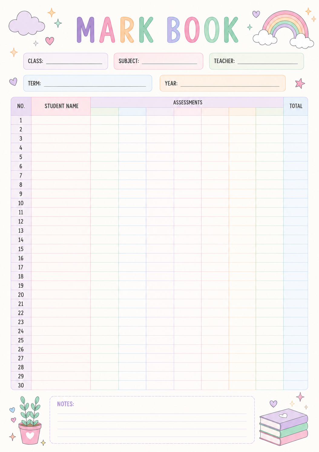 Preview of Teacher Notes & Planning Pages